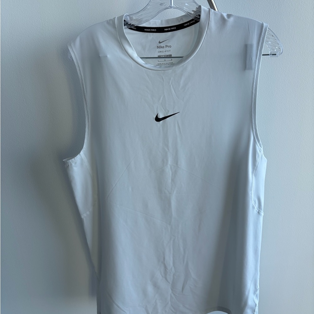 Nike Pro White Sleeveless Top